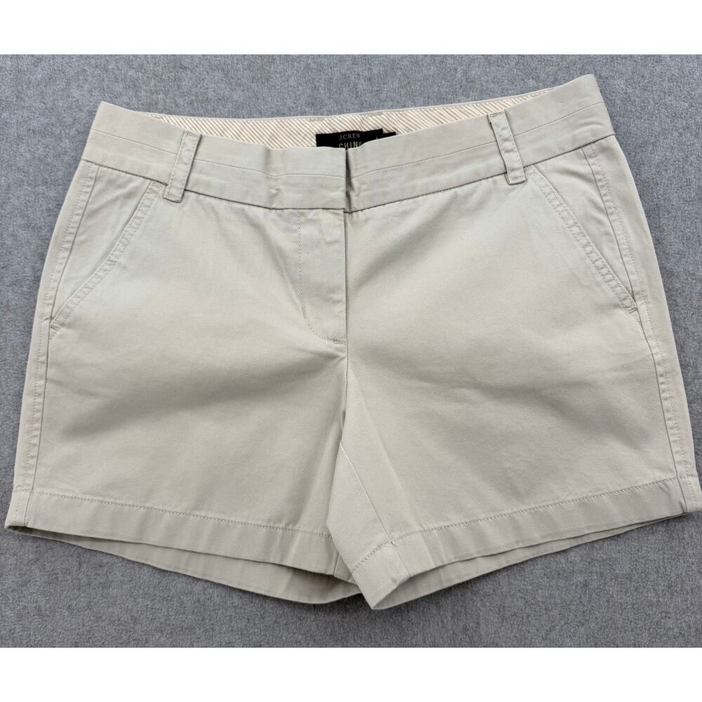 J.Crew Khaki City Fit Chino Shorts 5 Inch Cotton Casual Preppy Size 6 Summer